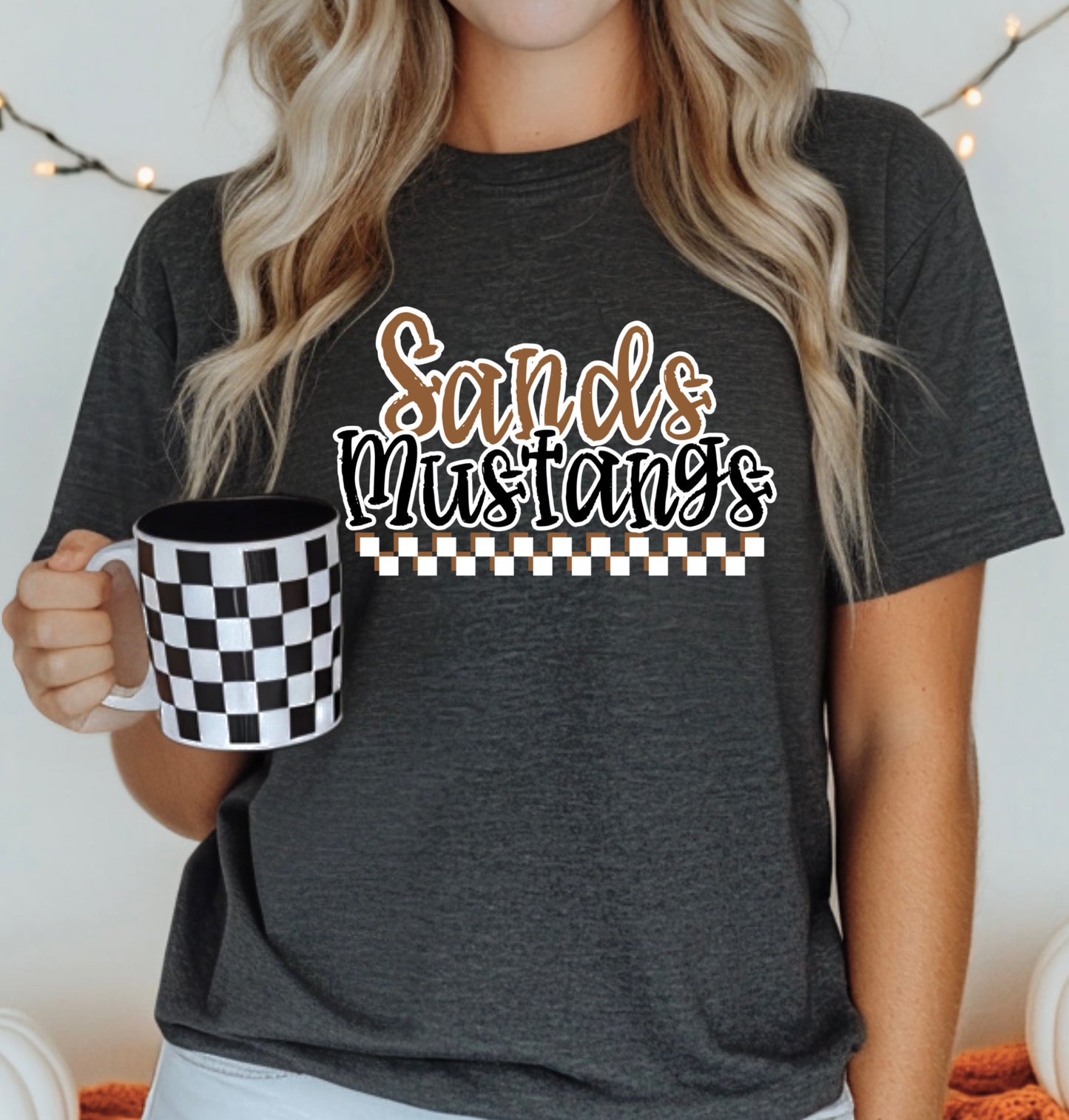 CUSTOM - FUNKY FONT MASCOT〰️Bella Canvas Dark Grey