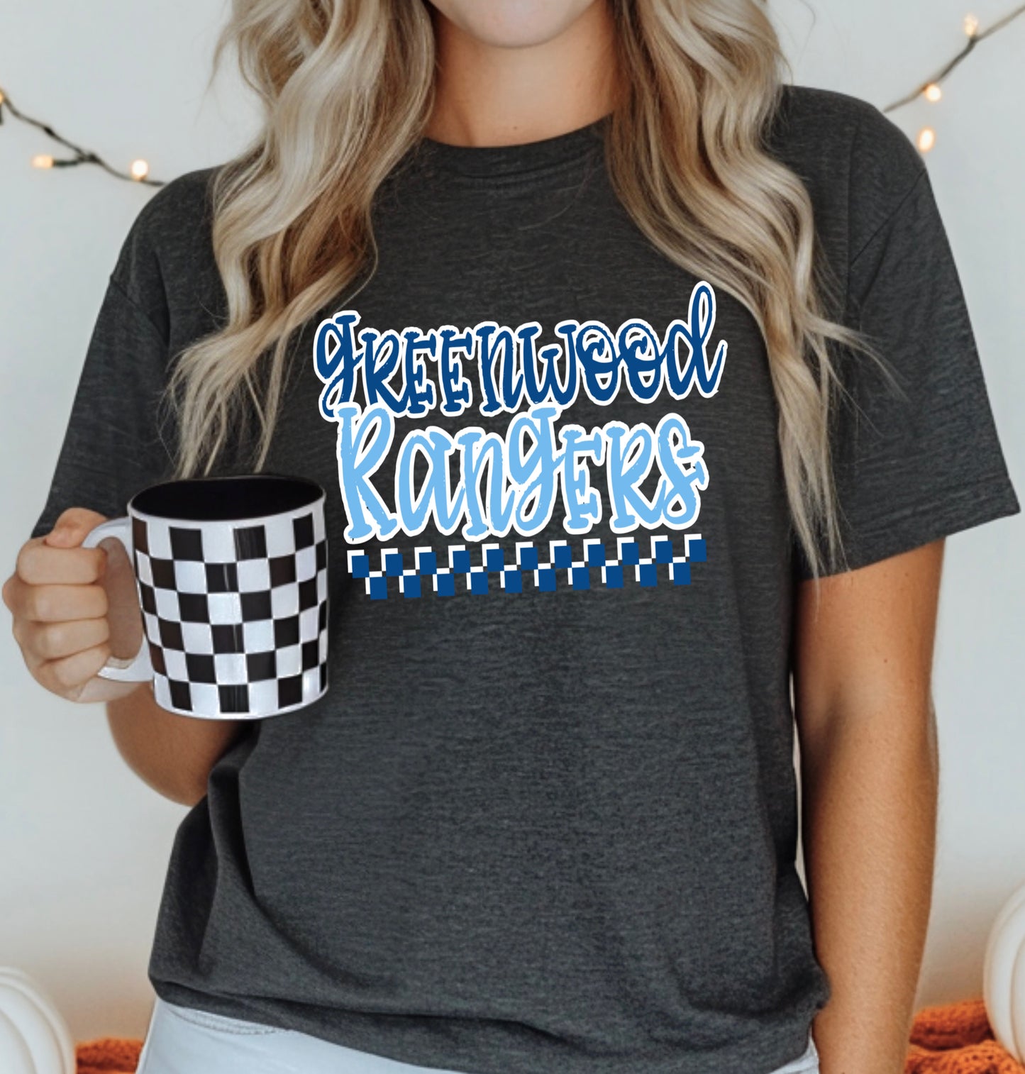 CUSTOM - FUNKY FONT MASCOT〰️Bella Canvas Dark Grey