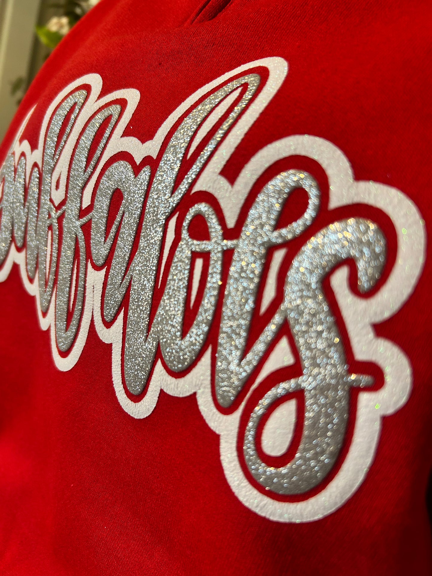 Buffaloes Silver Puff Glitter- Quarter Zip Sweatshirt