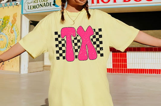 RETRO CHECKERED TEXAS