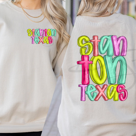 CITY/TOWN - STATE, FUN DOODLE LETTERS