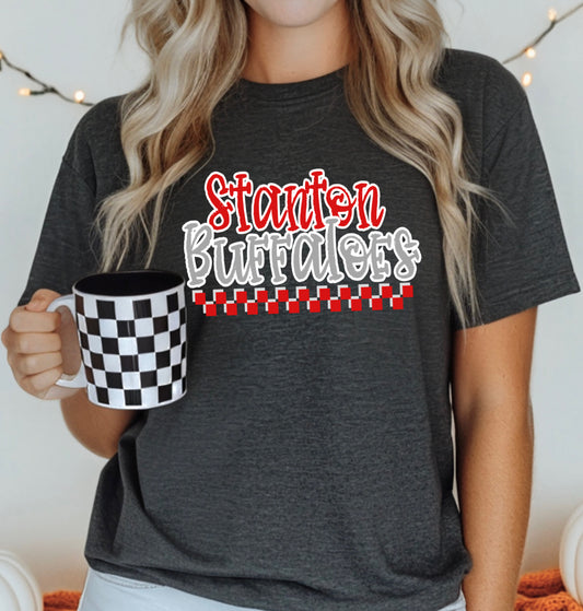 CUSTOM - FUNKY FONT MASCOT〰️Bella Canvas Dark Grey