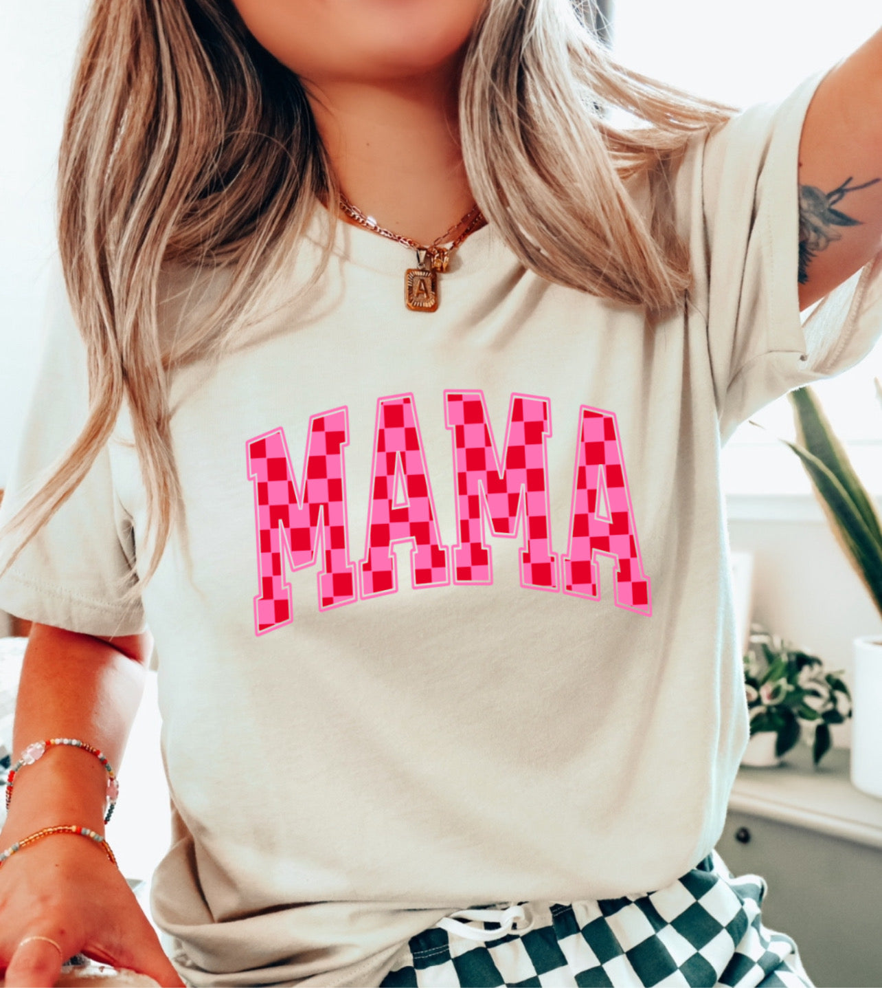 Pink Checkered Mama
