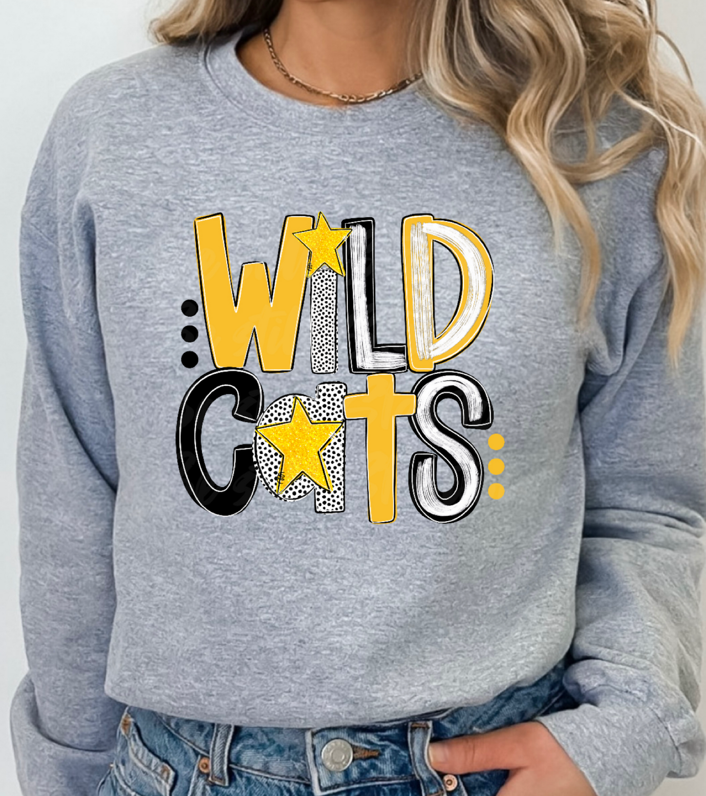 GRADY - WILDCATS BLACK AND YELLOW POPPY FONT