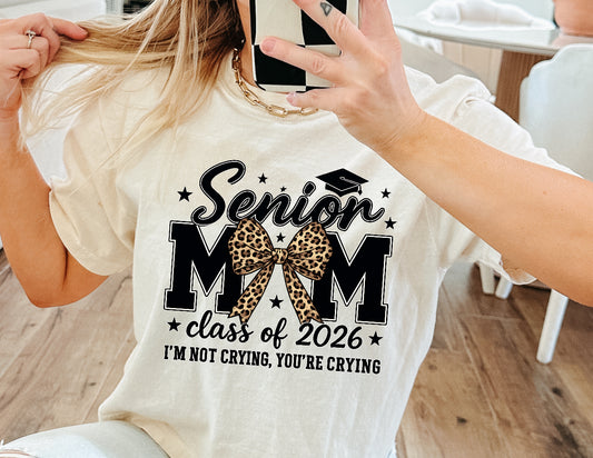 SENIOR MOM LEOPARD BOW