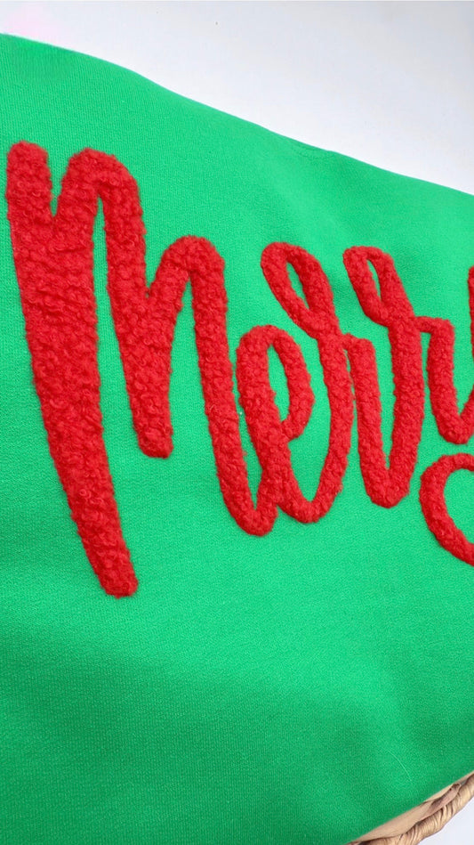 Merry Fluffy Patch Sweatshirt