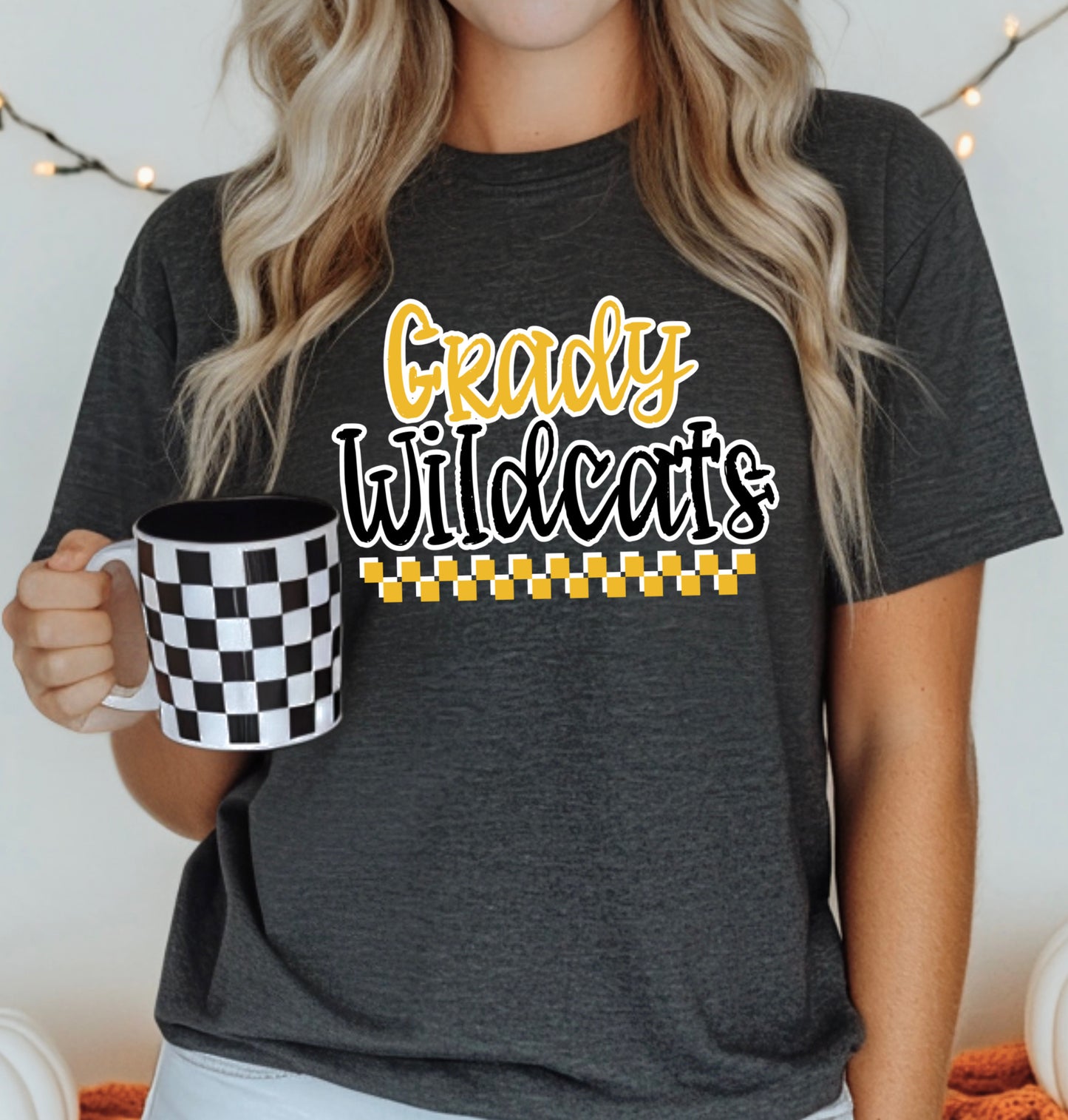 CUSTOM - FUNKY FONT MASCOT〰️Bella Canvas Dark Grey