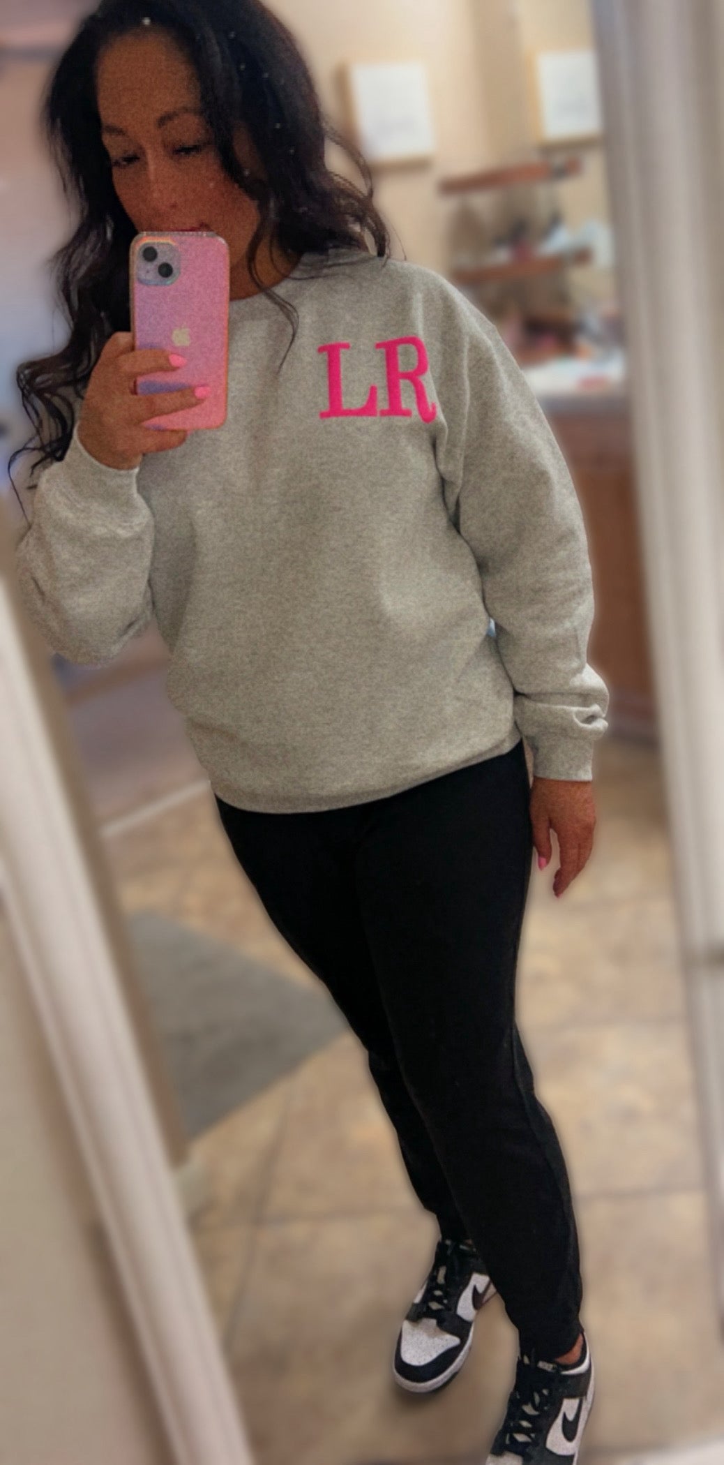 HOT PINK PUFF ~ INITIALS SWEATSHIRT💕