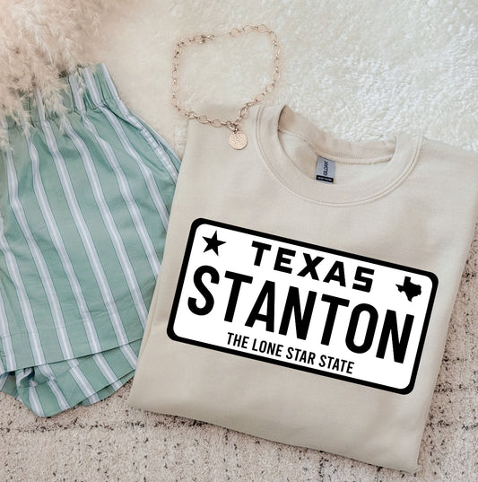 LICENSE PLATE - STANTON TEXAS