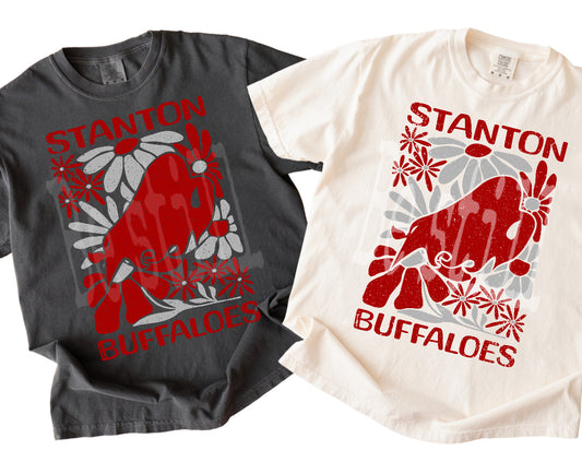 Vintage Retro Floral Stanton Buffaloes
