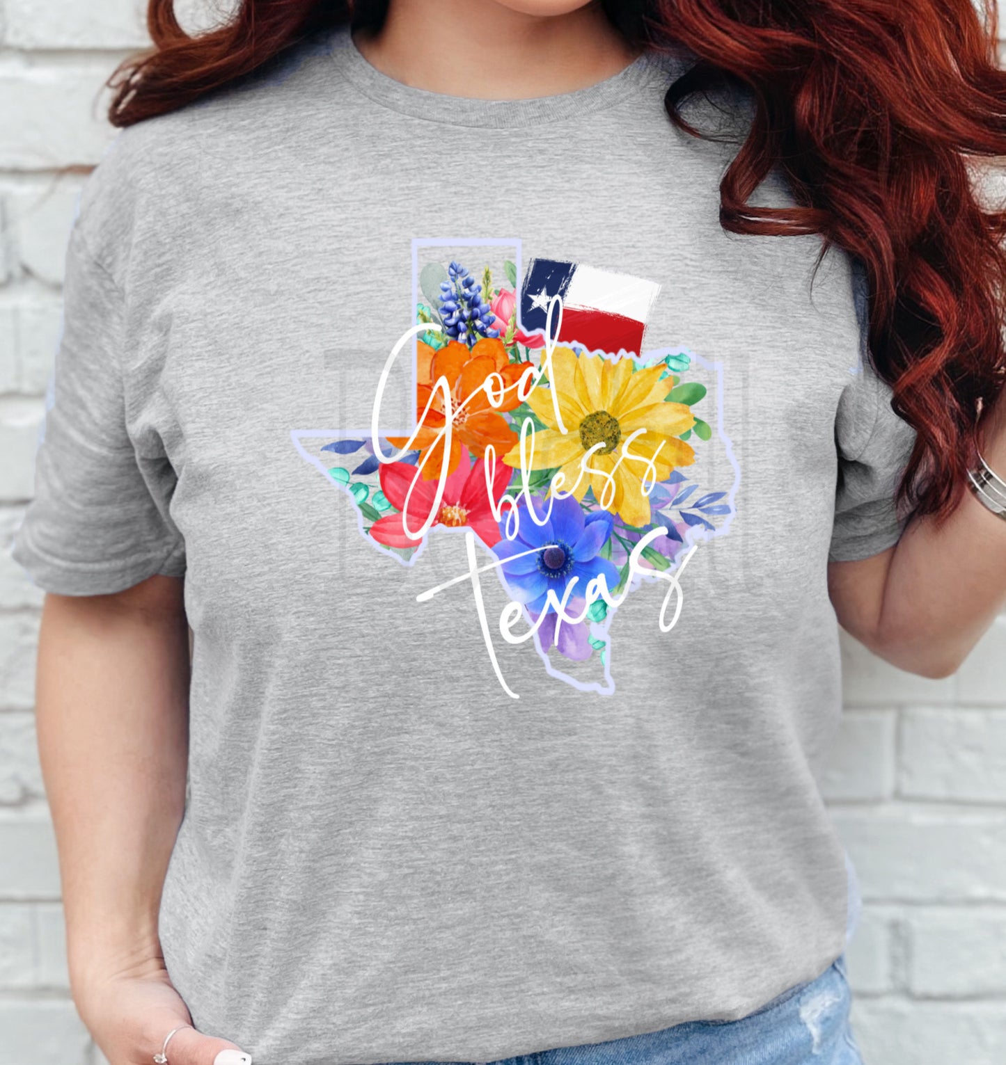 God Bless Texas/Pray For Texas - floral