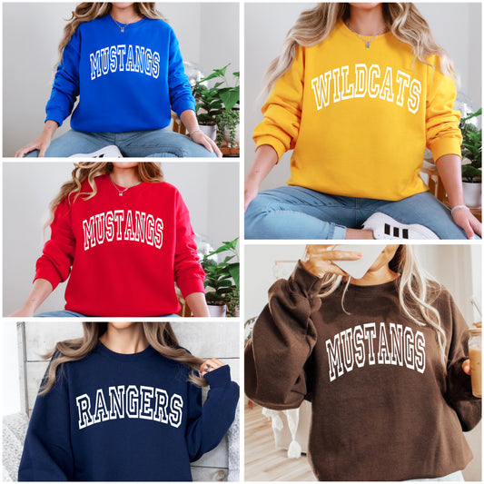 CUSTOM - VARSITY MASCOT SWEATSHIRTS
