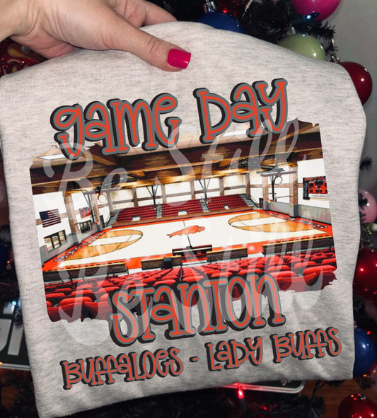 GAME DAY STANTON - WATERCOLOR BASKETBALL COURT